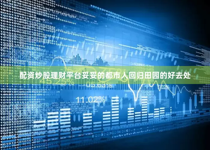 配资炒股理财平台妥妥的都市人回归田园的好去处
